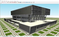 文体建筑活动中心的sketchup模型