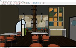 餐饮店餐馆的sketchup模型