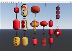 中式灯笼SU模型