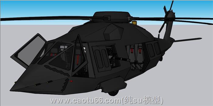 武装直升机飞机su模型(ID33225)分享作者是偏执狂°