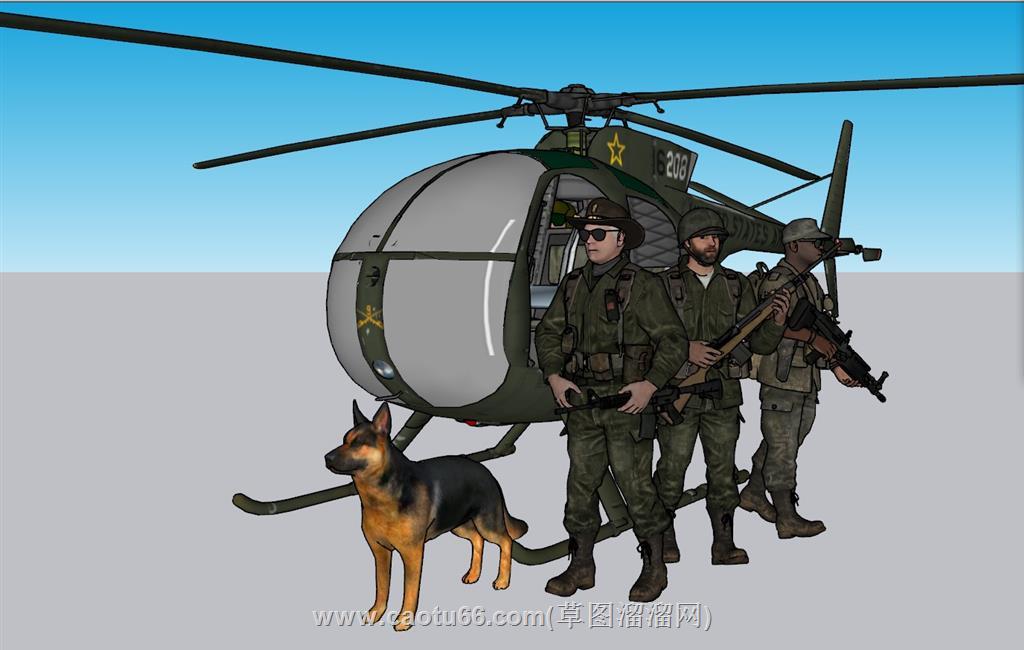 麦克阿瑟直升机逃命美国大兵草图大师素材(ID36627)分享作者是十年