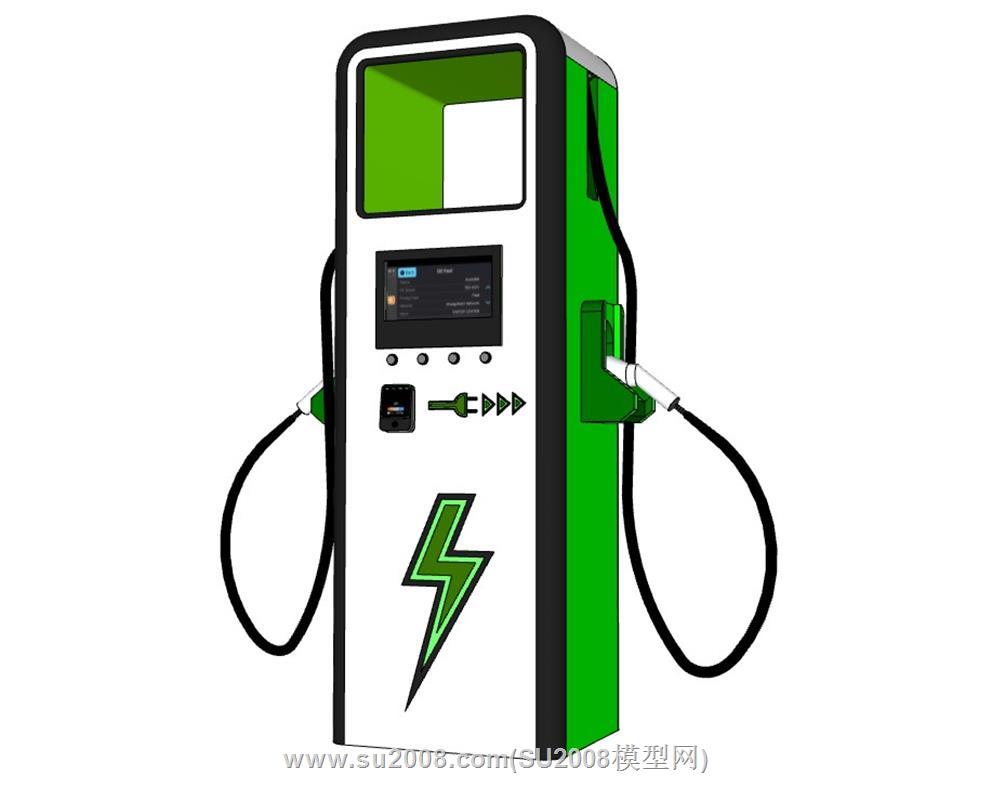 现代充电桩su模型