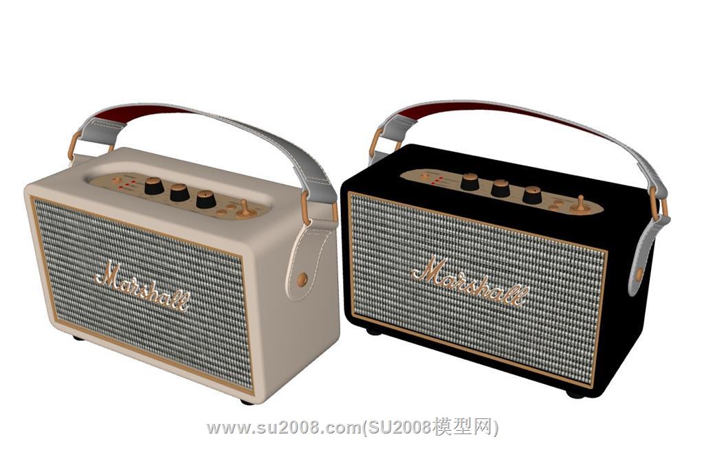 马歇尔蓝牙音箱su模型