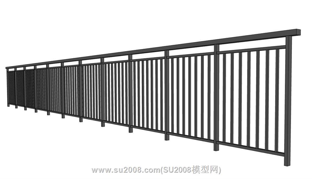 铁艺栏杆护栏围栏su模型