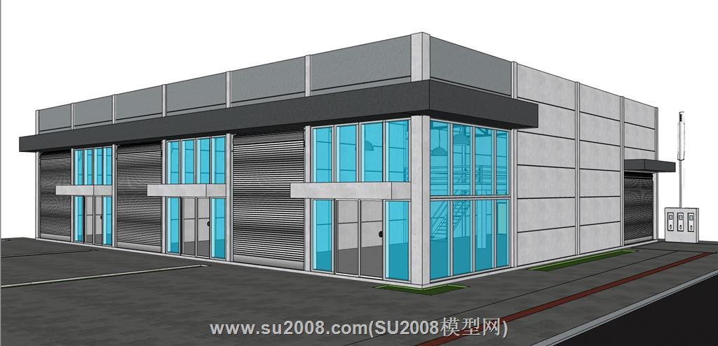 展厅房建筑su模型