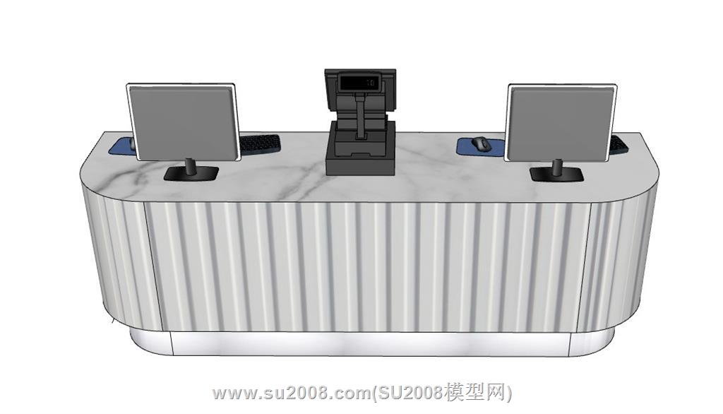 收款台收银桌su模型