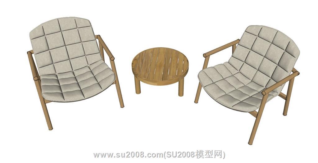 休闲椅组合SU模型，舒适休闲设计的必备资源