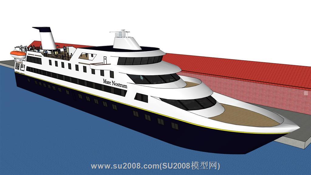 客船邮轮SU模型，打造逼真海洋航行体验