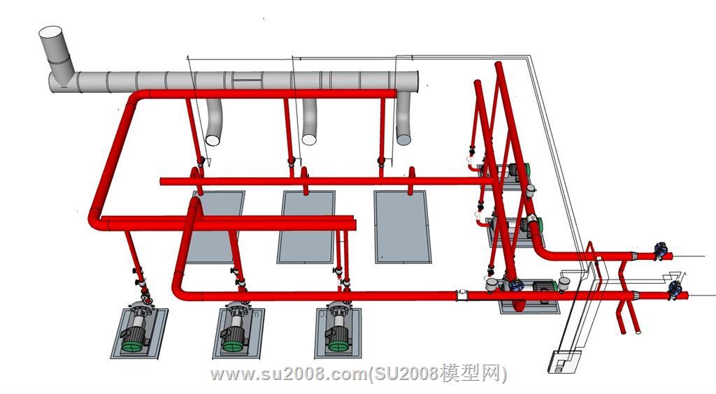 排气道消防管道Su模型：为建筑与消防工程注入新活力