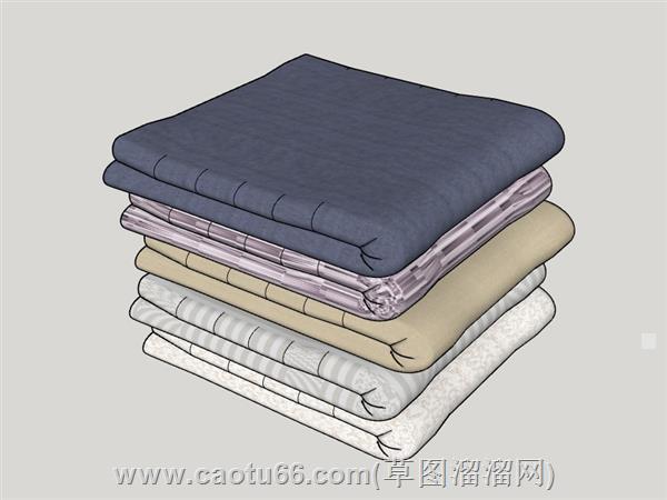 叠起来的浴巾su模型