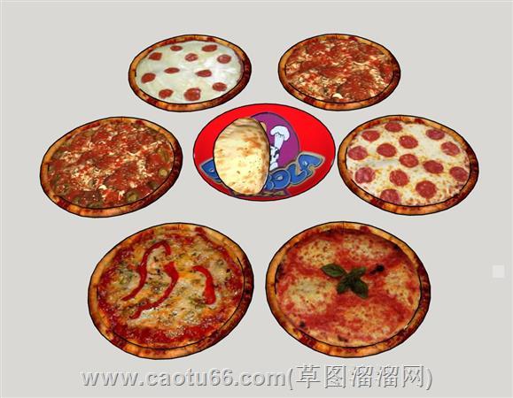 披萨Pizza披薩食物su模型