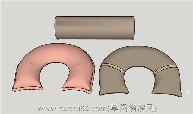 頸枕颈枕枕头su模型