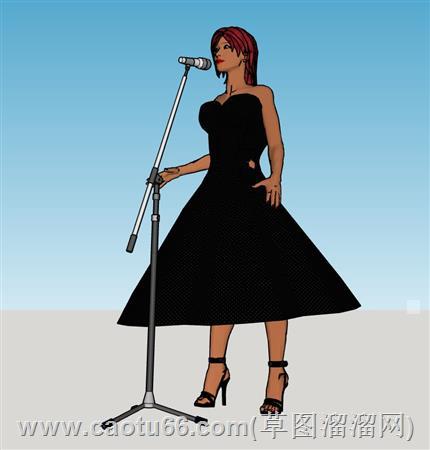 女歌手天后人物su模型