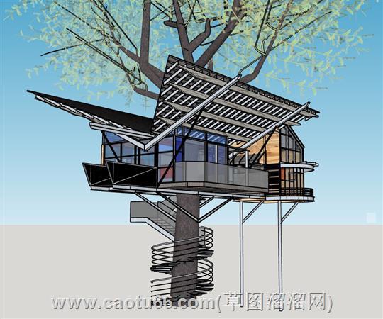 树屋天堂：现代风格与自然环境的和谐共生