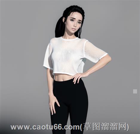 女性站姿SU模型