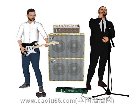 歌手唱歌双人su模型