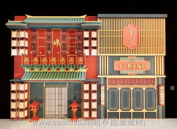 中式国潮门铺门头店