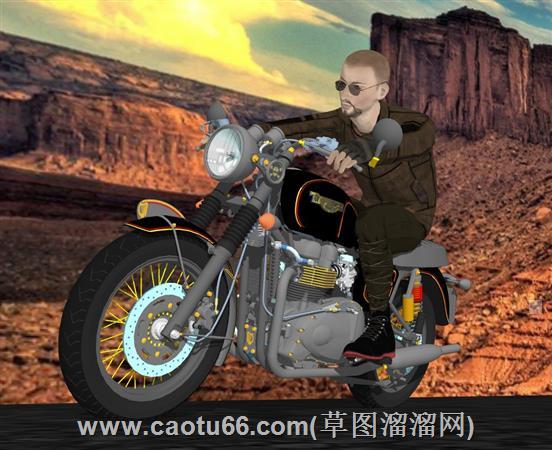 摩托车司机驾驶员