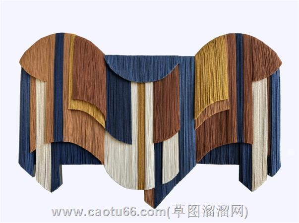 抽象木质墙饰su模型