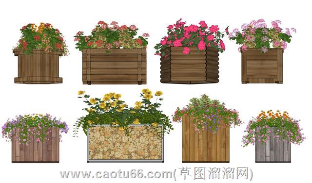 市政道路花箱SU模型