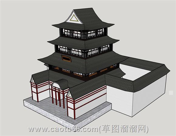 日本古建筑阁楼