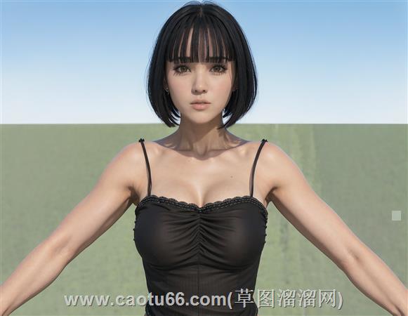 短发少女人物su模型