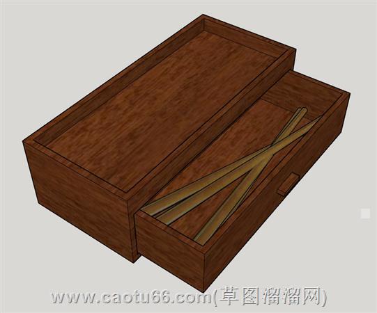 筷子盒餐具盒su模型