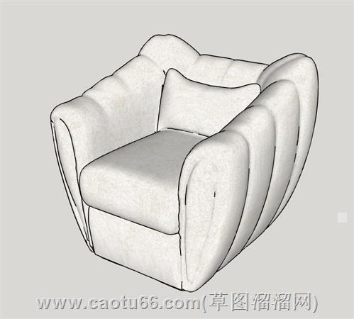 单座沙发su模型