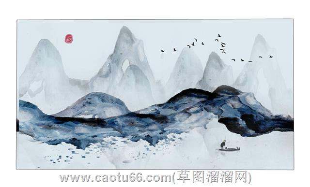 山画挂画装饰画su模型