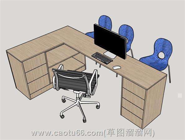 办公桌su模型