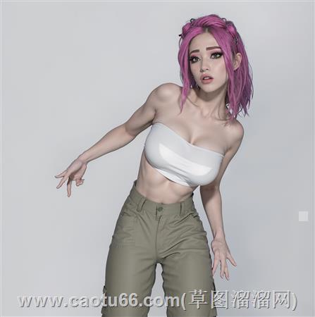街舞女孩人物su模型