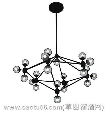 魔豆吊灯su模型