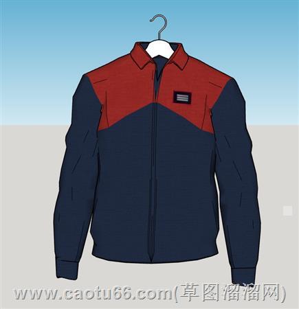保暖外套衣服su模型