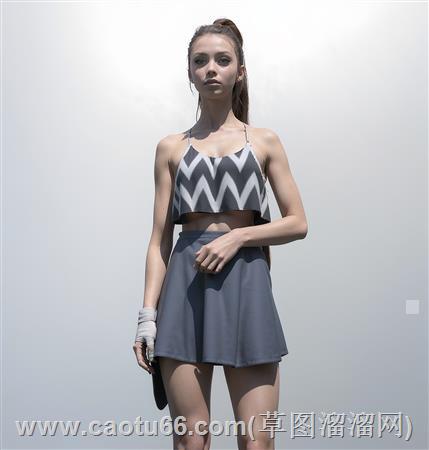 手受伤的女孩人物su模型