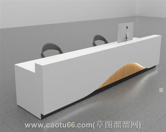 前台柜接待台su模型