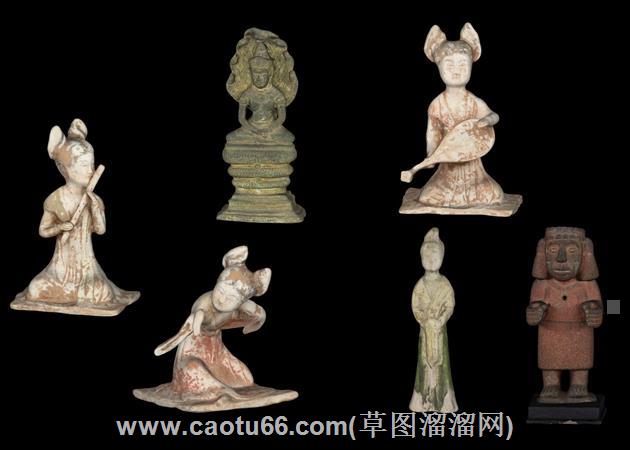 古董侍女吹箫古玩su模型