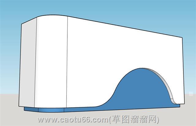 前台柜收银台su模型