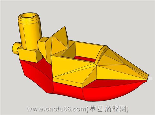 儿童玩具船su模型