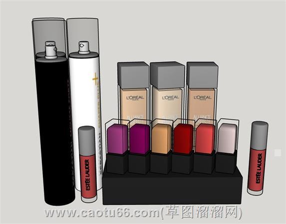 化妆品口红补水su模型