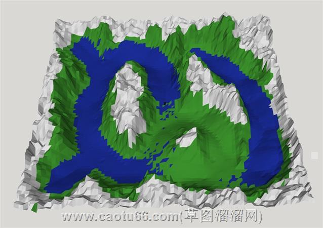 地势山峰山地su模型