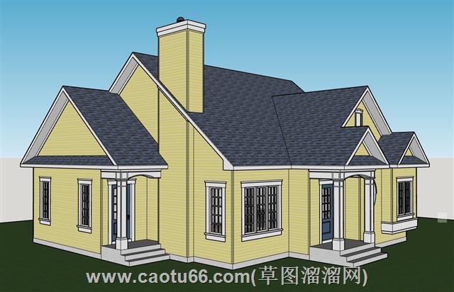 美式房屋住宅su模型