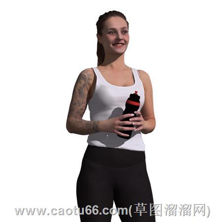 健美女人su模型