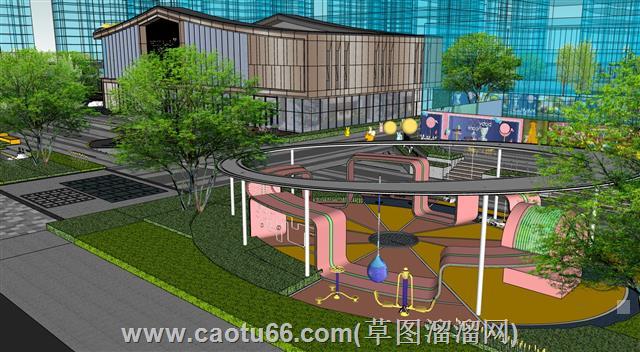 环艺商业景观建筑su模型