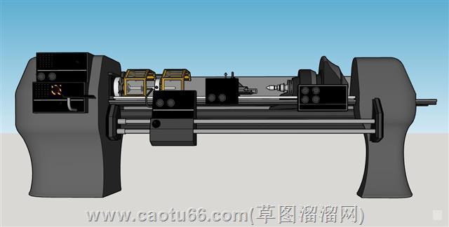 金属车床机械su模型