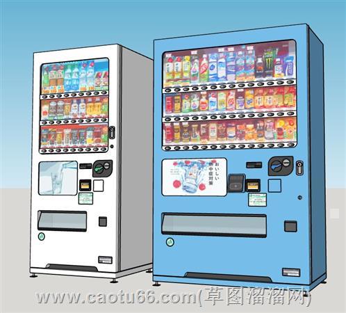自动贩售机贩卖机su模型