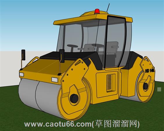 压路机整平机su模型