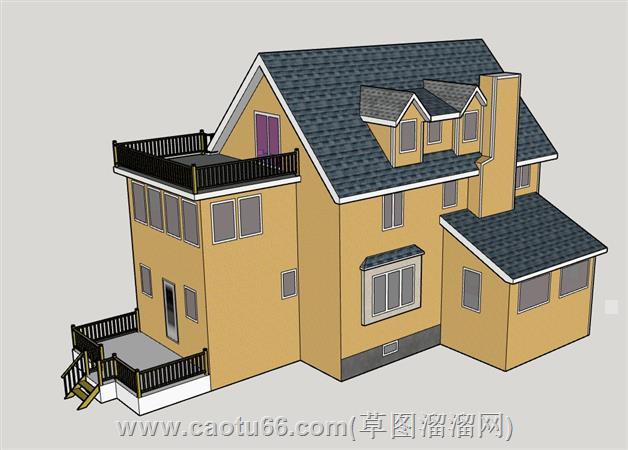 欧式别墅住宅su模型