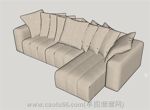 L形沙发的su模型