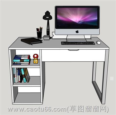 写字桌电脑桌椅su模型