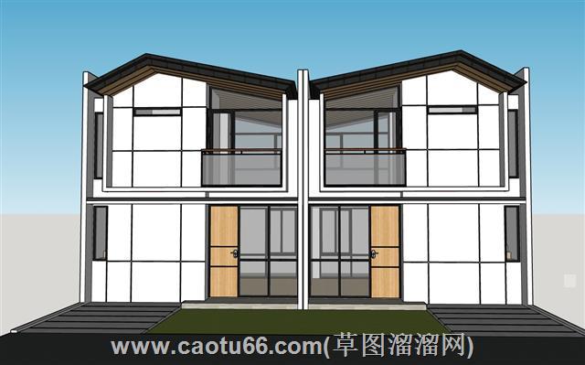 双层住宅别墅的su模型